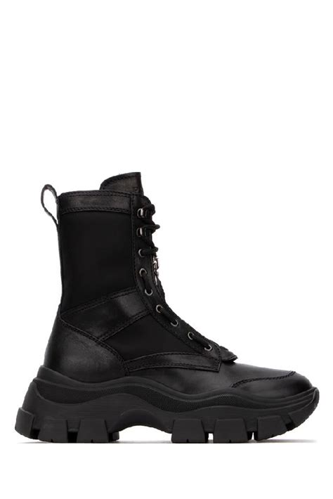 prada leather combat boots|prada chunky sole combat boots.